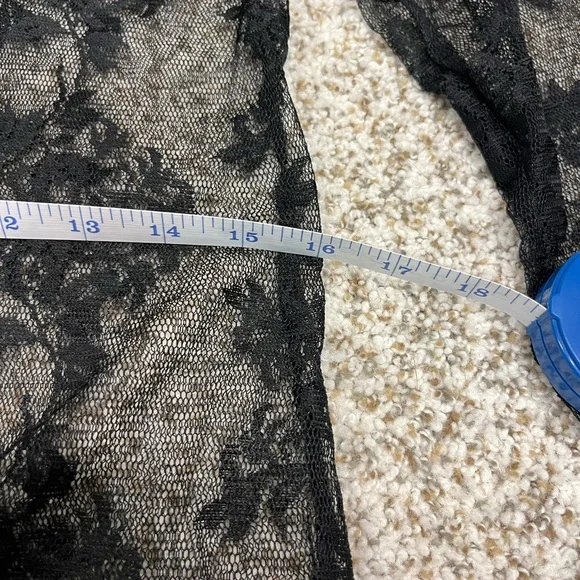 Sheer Black Lace Long Sleeve Top - Picture 4 of 4